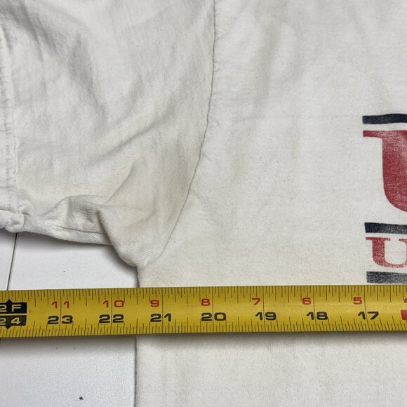Vintage UTES University of Utah T Shirt Mens Large White Y2K Short Sleeve - Picture 13 of 13